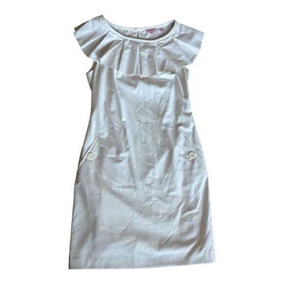 TED BAKER LONDON Sleeveless Dress Cream Bodycon Summer Women's Size 2 - Picture 1 of 9